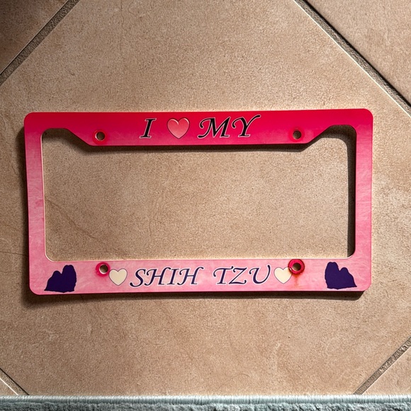 2/$5 Shah Tzu License Plate Frame - Picture 1 of 1